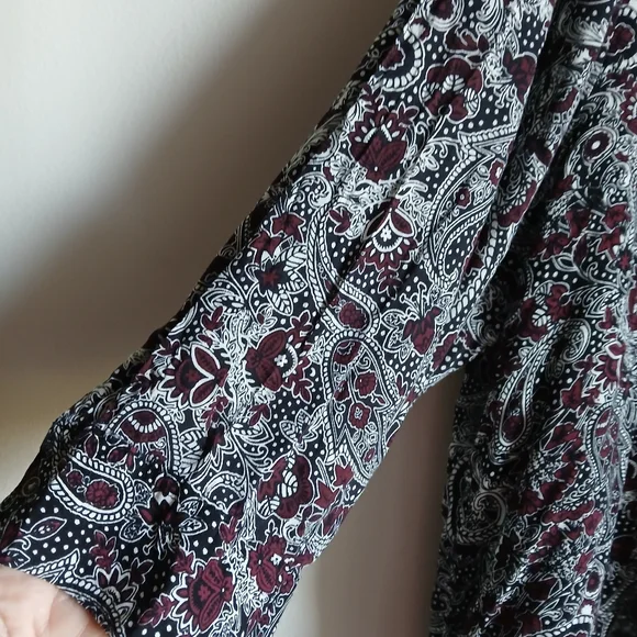 C Est 1946 Shirt Womens 22/24W  Button 3/4 Sleeve Paisley top - Picture 8 of 11